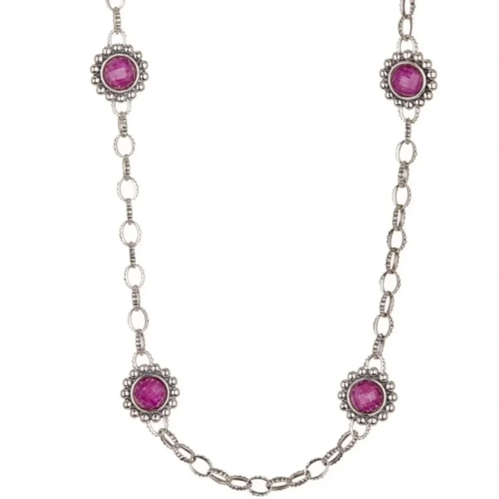 LAGOS 🎉HP🎉 Sterling Silver Maya Charoite Station Necklace